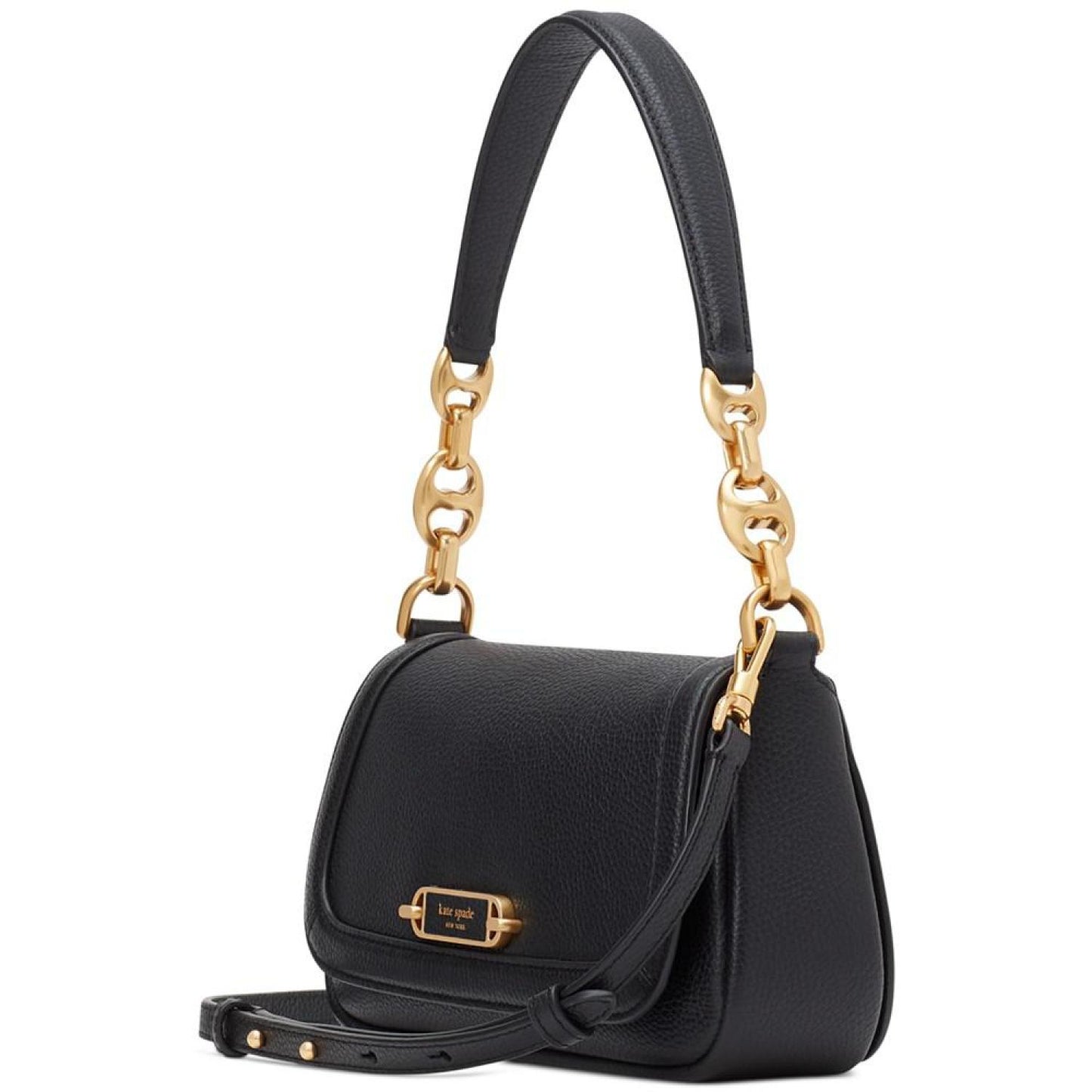 Gramercy Pebbled Leather Medium Flap Shoulder Bag