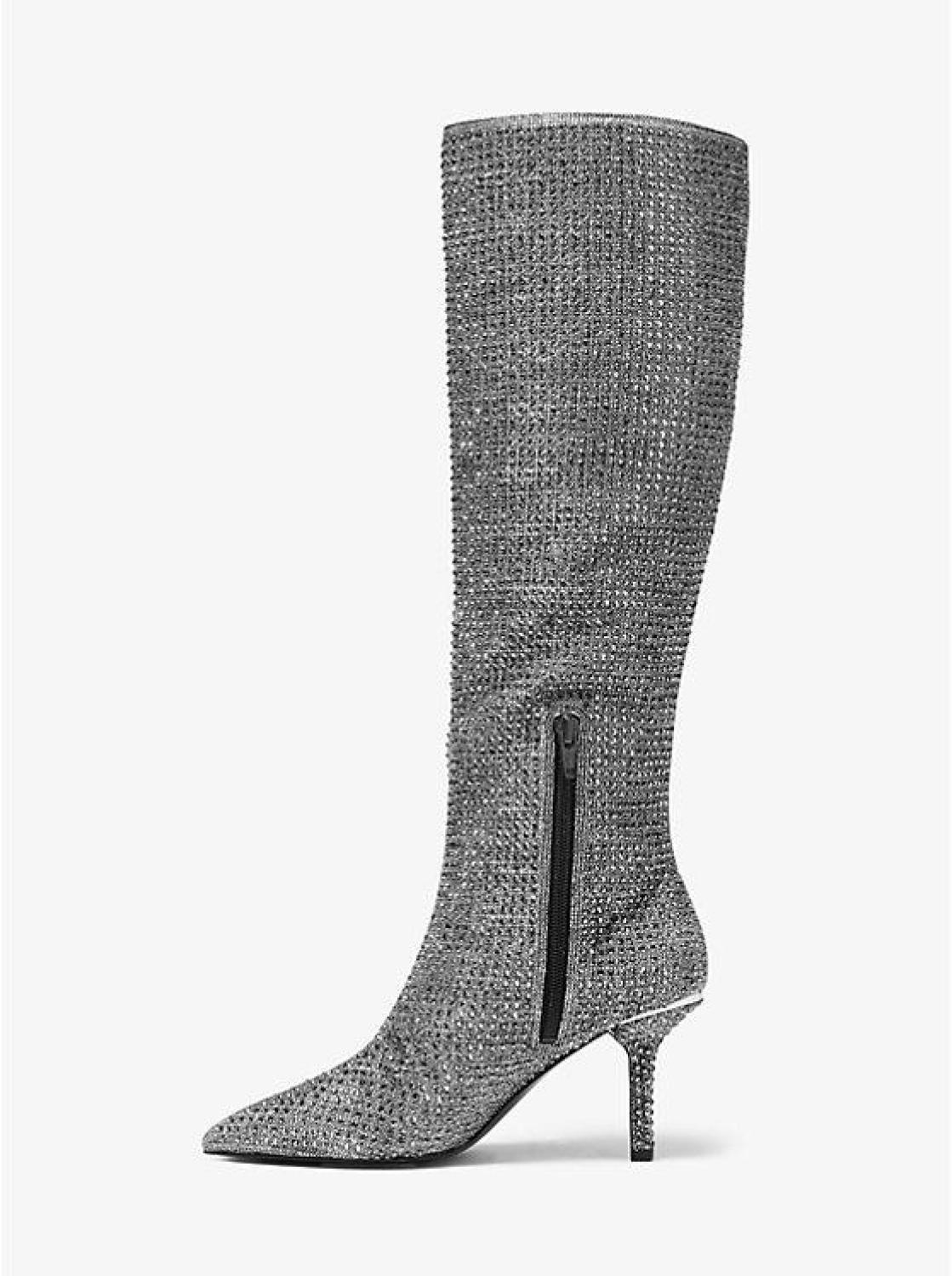 Katerina Crystal-Embellished Knee-High Boot