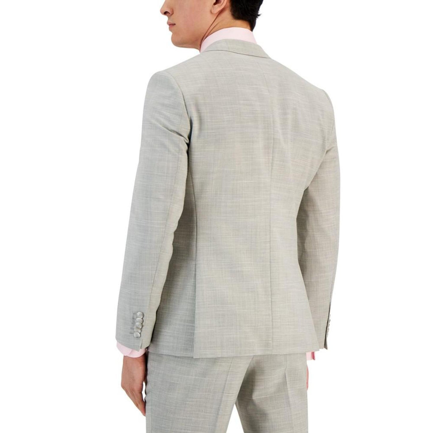 Men's Modern-Fit Check-Print Superflex Suit Jacket
