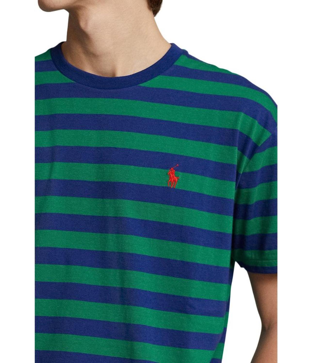 Short Sleeve Striped Crew Neck T-Shirt