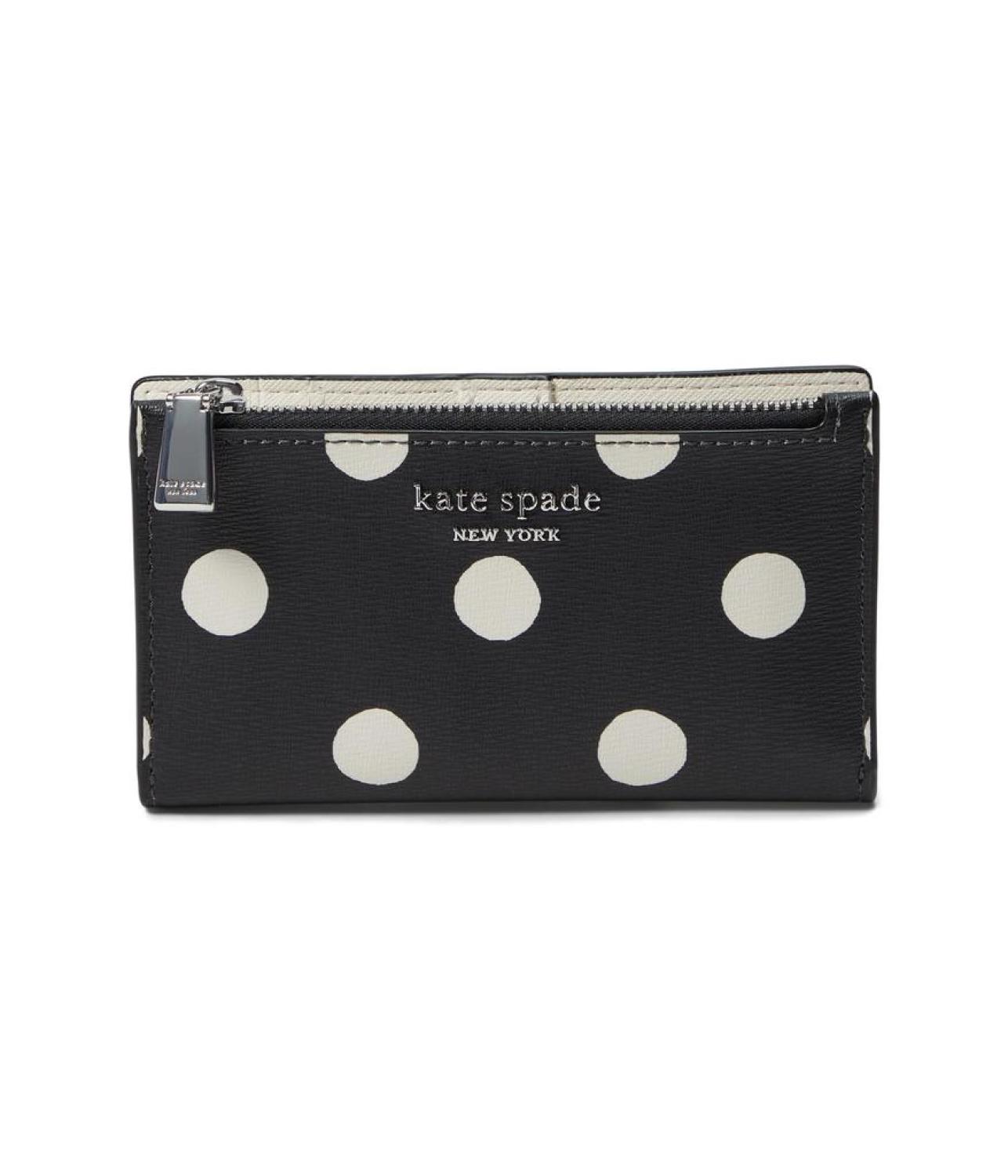 Morgan Sunshine Dot Printed PVC Small Slim Bifold Wallet