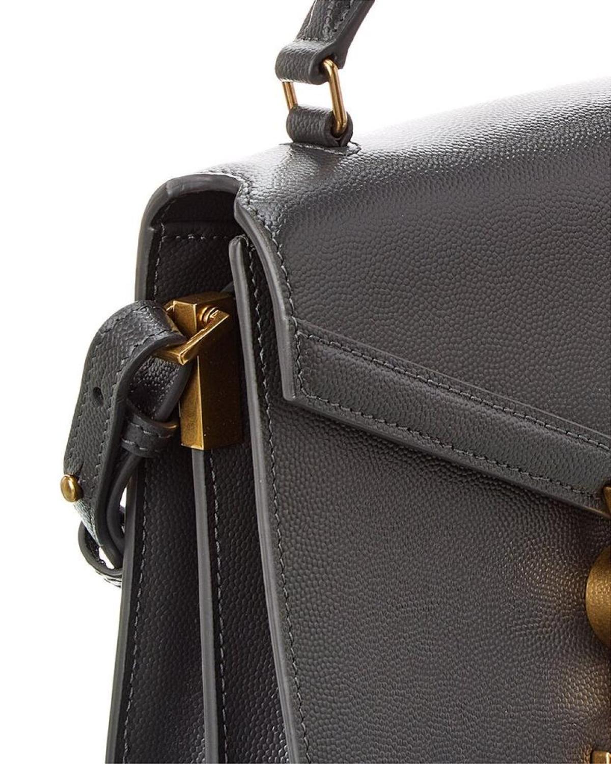 Saint Laurent Cassandra Mini Leather Shoulder Bag