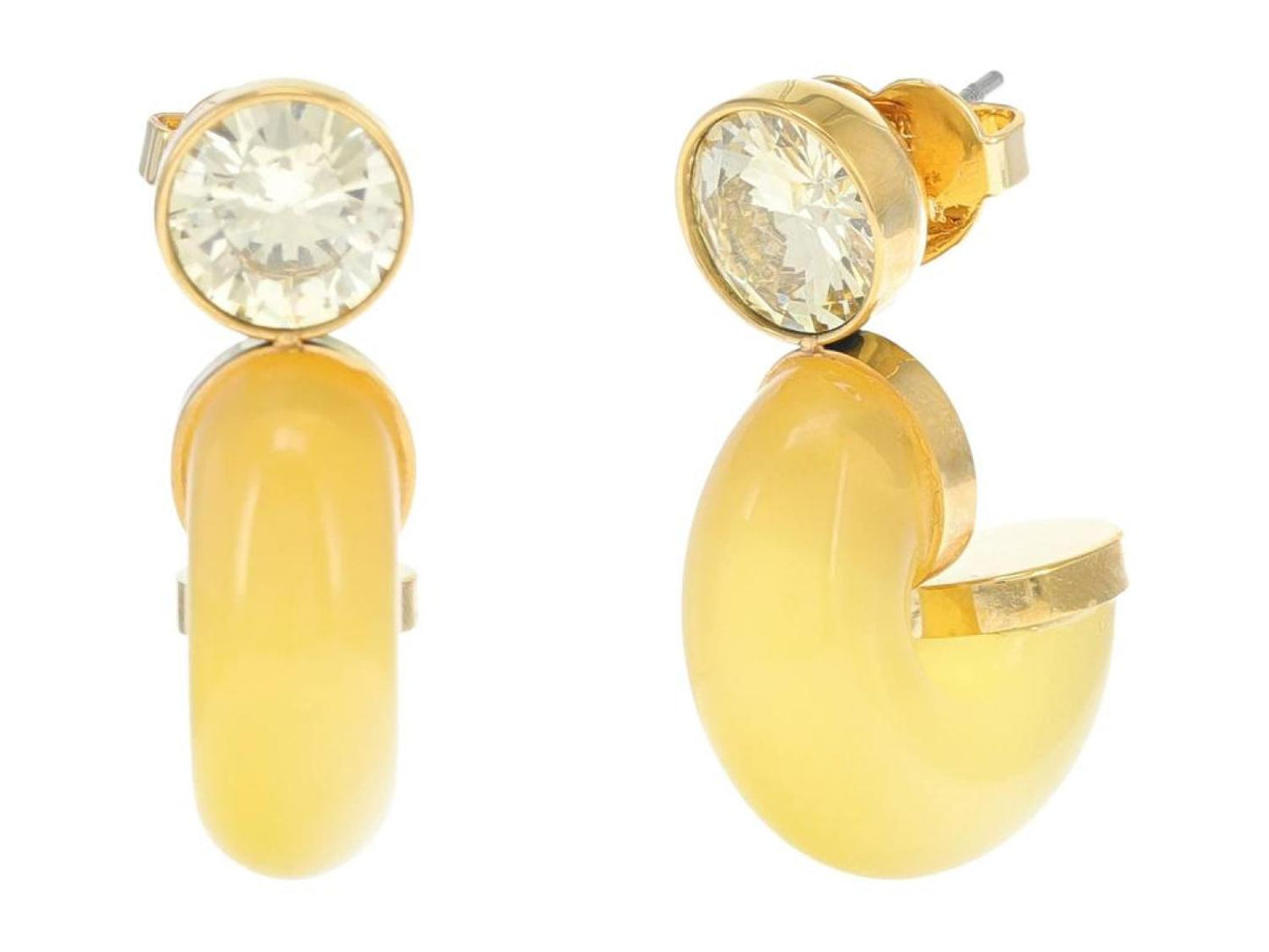 Seeing Stripes Stud Hoops Earrings