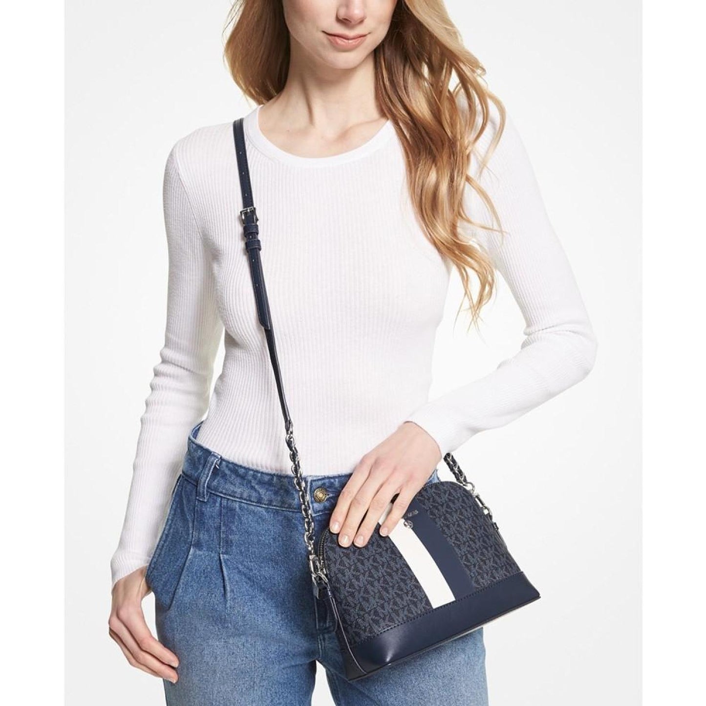 Logo Jet Set Charm Small Dome Crossbody