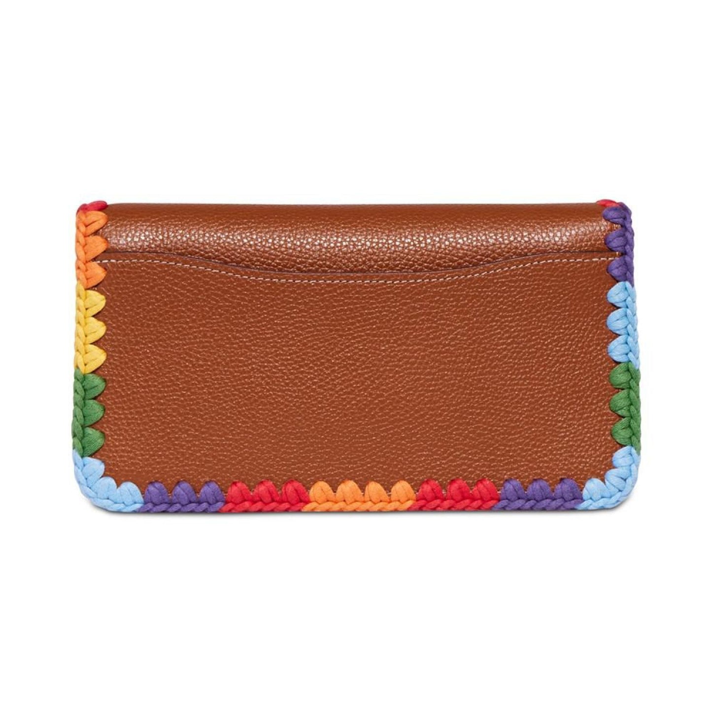 Pride Crochet Trim Polished Pebble Tabby Chain Clutch