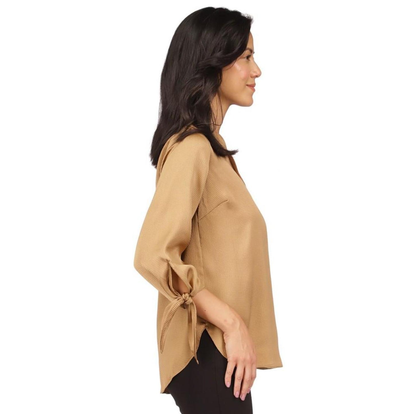 Women's Satin Tie Top, Regular & Petite
