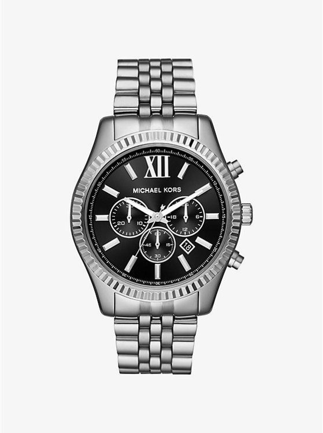 Oversized Lexington Silver-Tone Watch