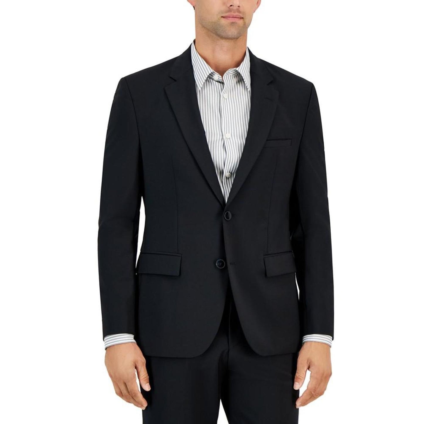 Men's Modern-Fit Solid Wool Blend Suit Jacket