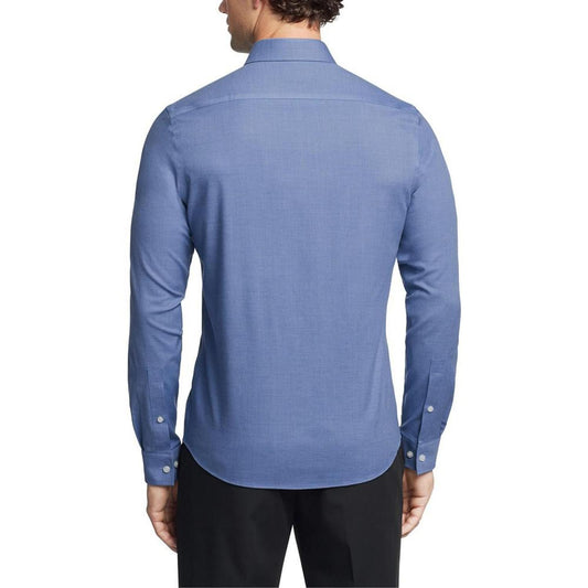 Men's Airsoft Slim Fit Untucked Length Wrinkle Free Stretch Dress Shirt