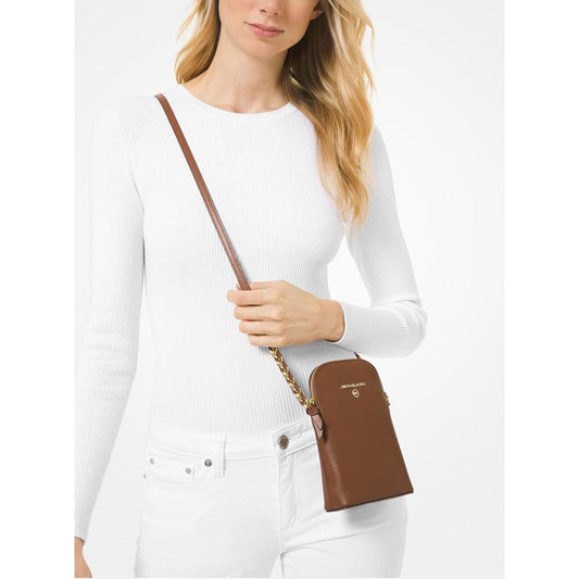 Jet Set Charm North South Chain Leather Phone Crossbody