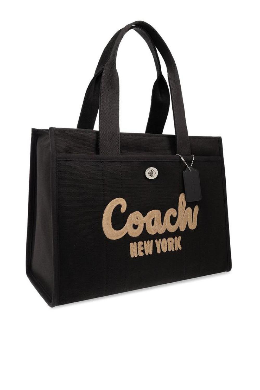 Coach Logo Flocked Tote Bag
