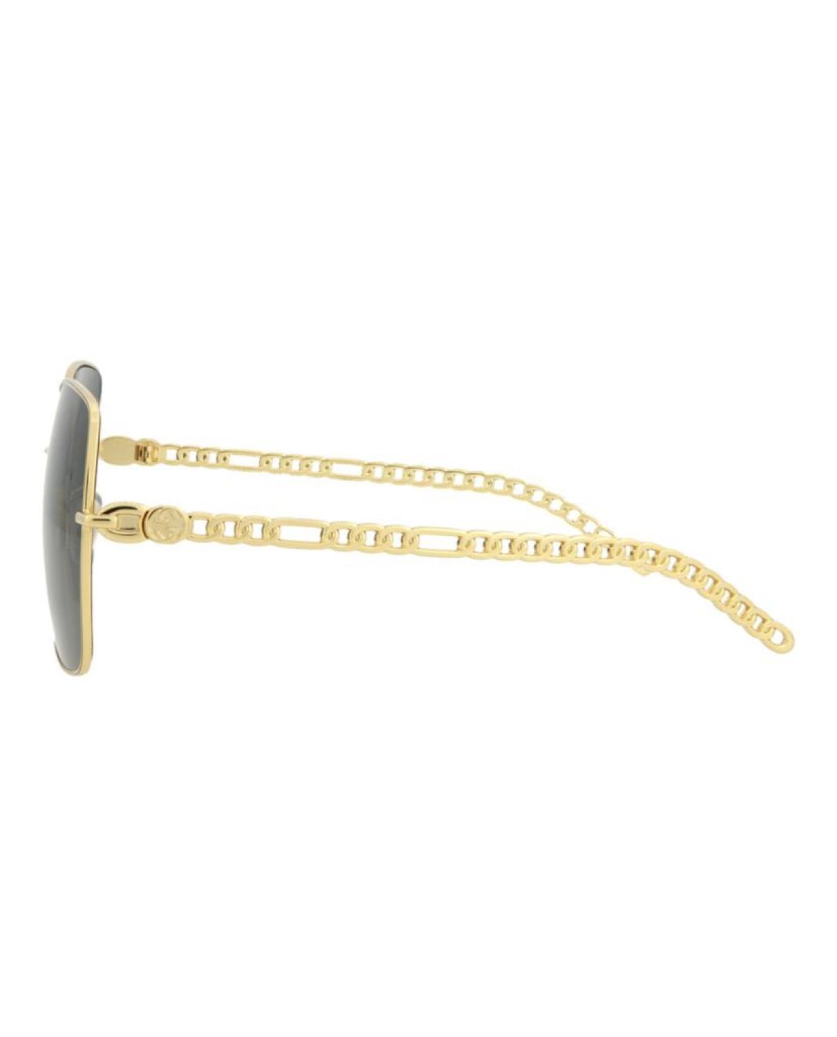 Square-Frame Metal Sunglasses