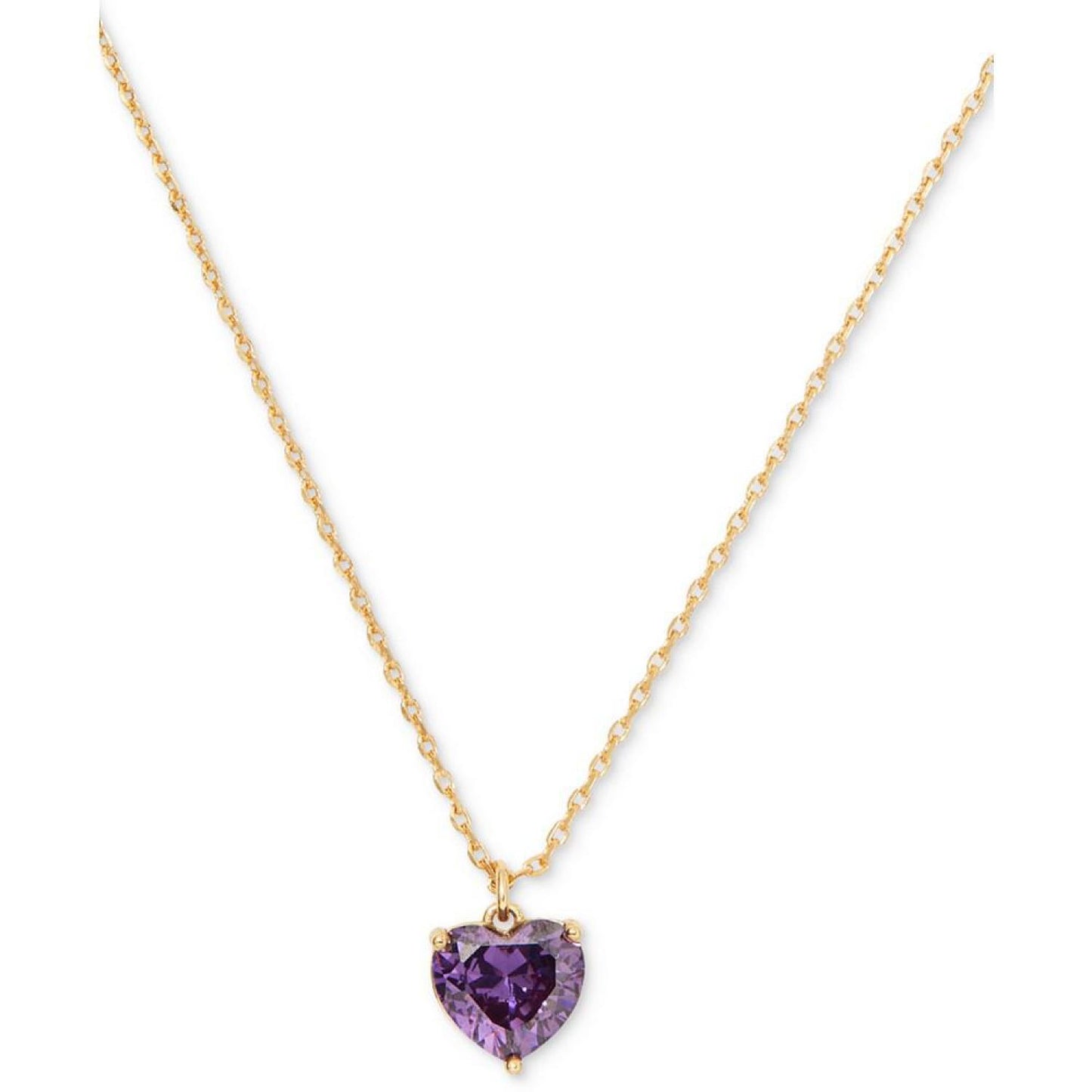 Gold-Tone Birthstone Heart Pendant Necklace, 16" + 3" extender