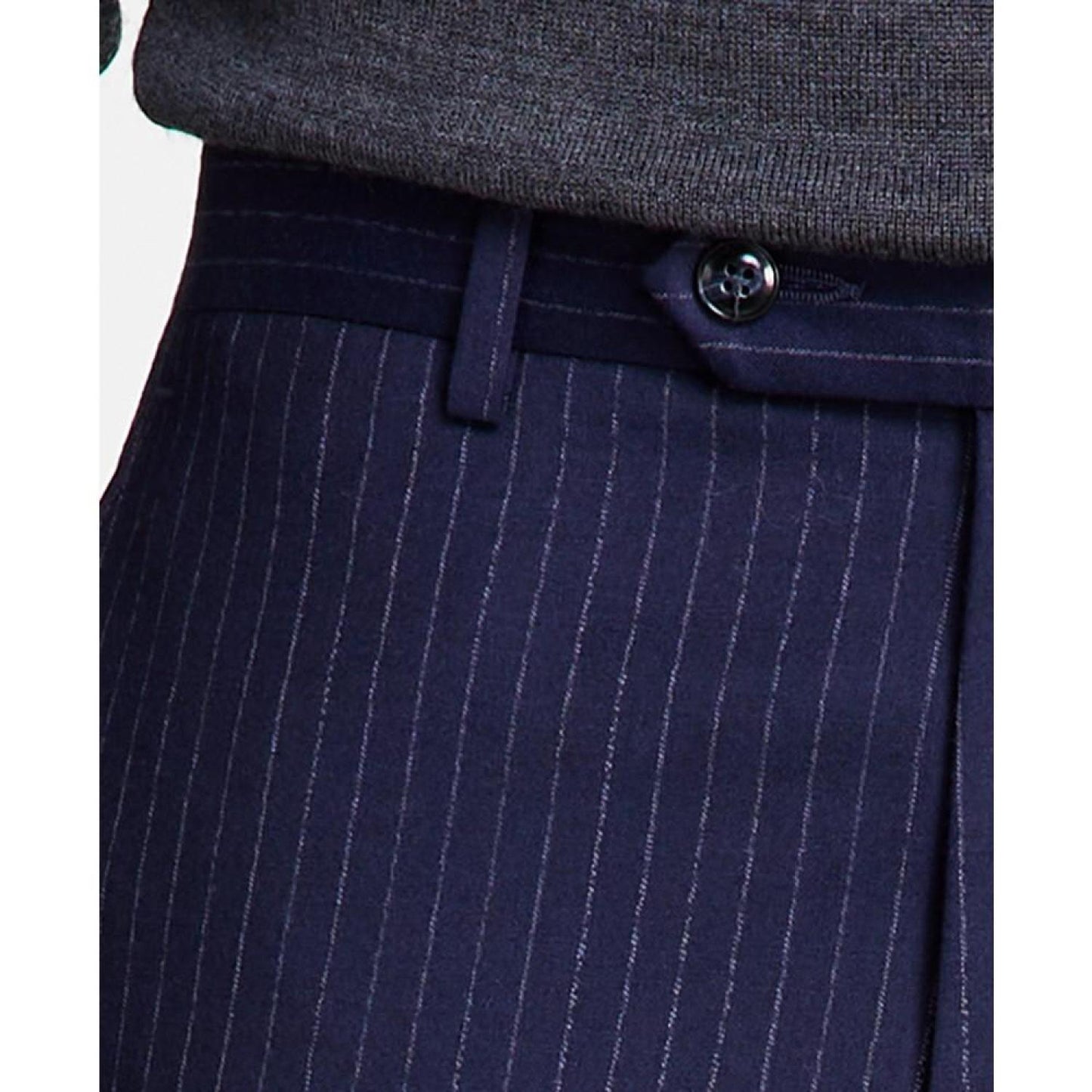 Men's Pinstripe Classic-Fit Wool Stretch Suit Separate Pants