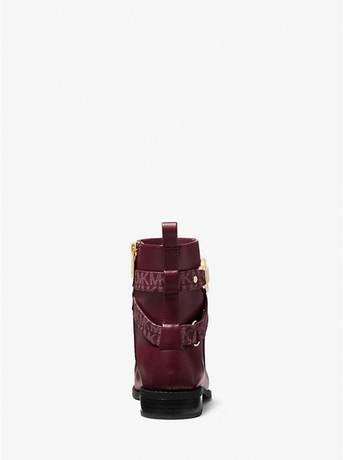 Rory Faux Leather and Logo Ankle Boot