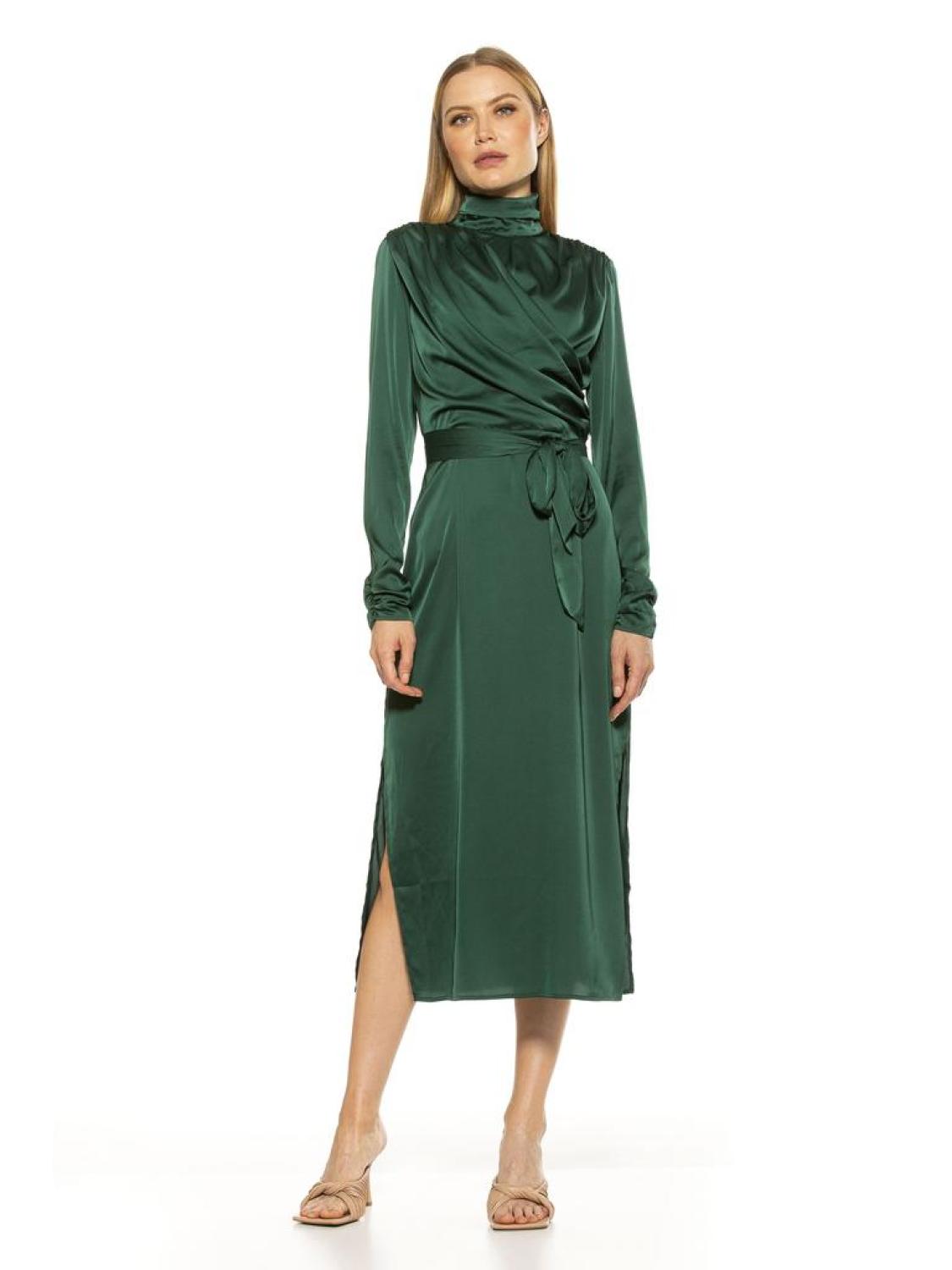 Mockneck Midi Dress