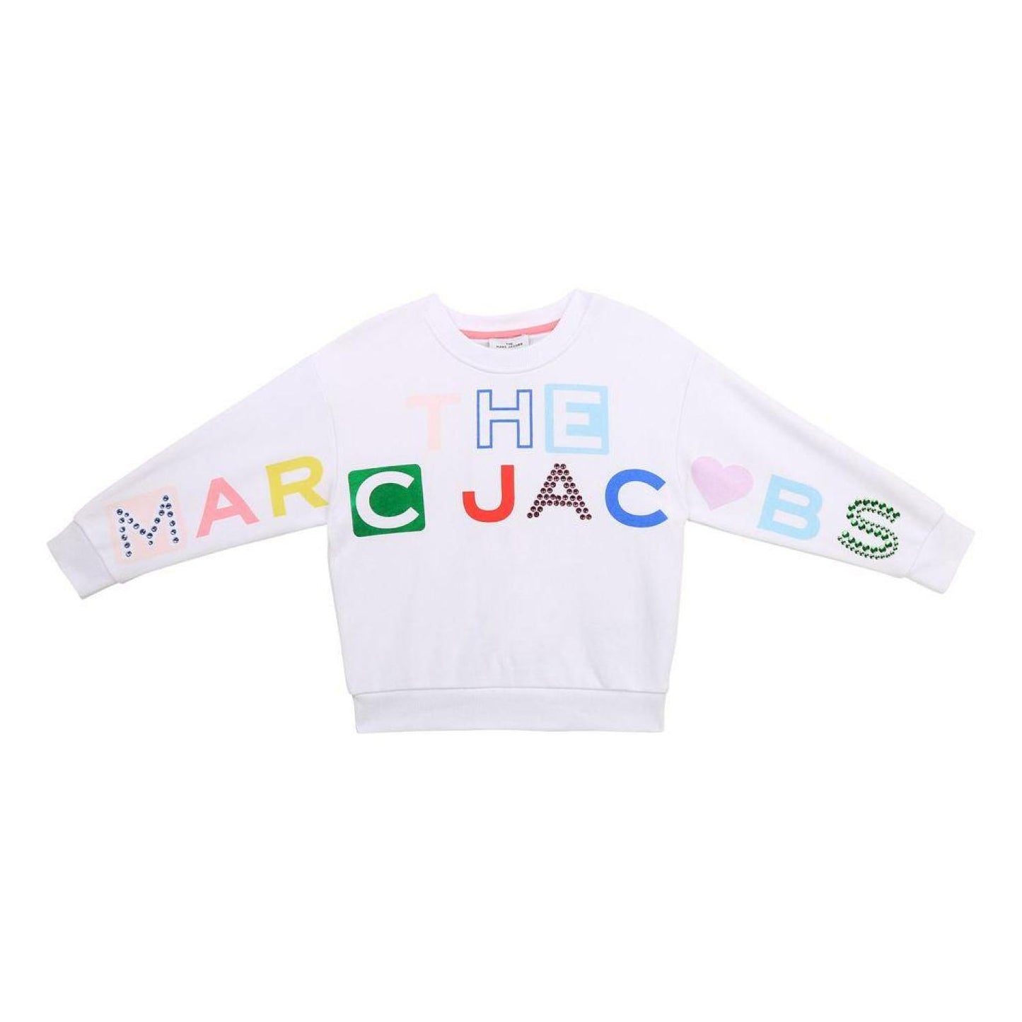 White Multicolor Iconic Logo Pullover