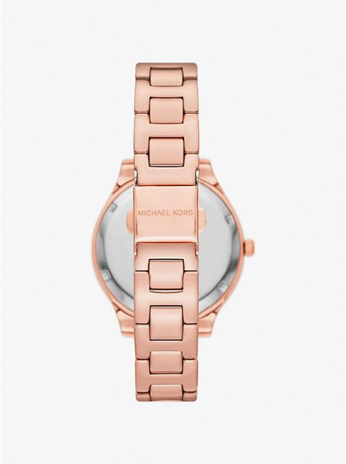 Liliane Pavé Rose Gold-Tone Watch and Bracelet Gift Set