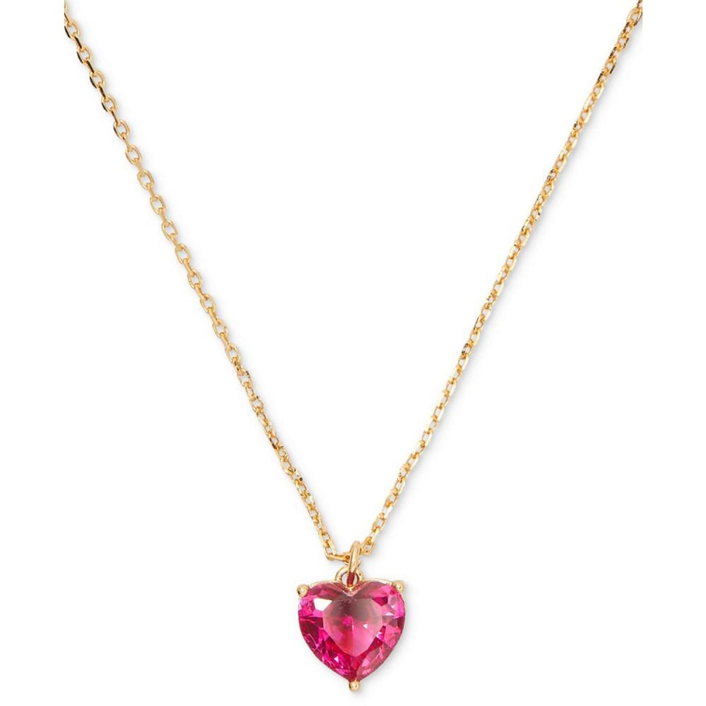 Gold-Tone Birthstone Heart Pendant Necklace, 16" + 3" extender