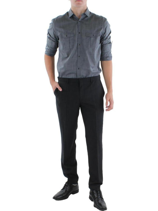 Mens Slim Fit Suit Separate Dress Pants