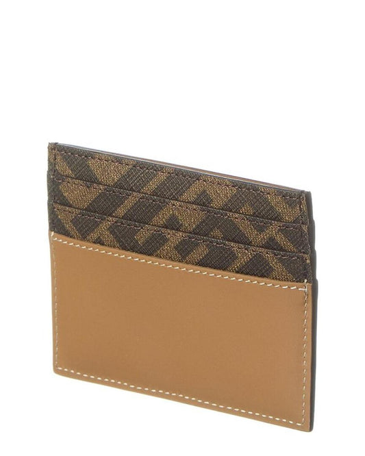 FENDI FF Squared Leather Card Holder