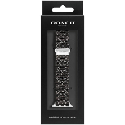 Women's Black Tortoise Signature C Resin Bracelet for 38mm, 40mm, 41mm Apple Watch