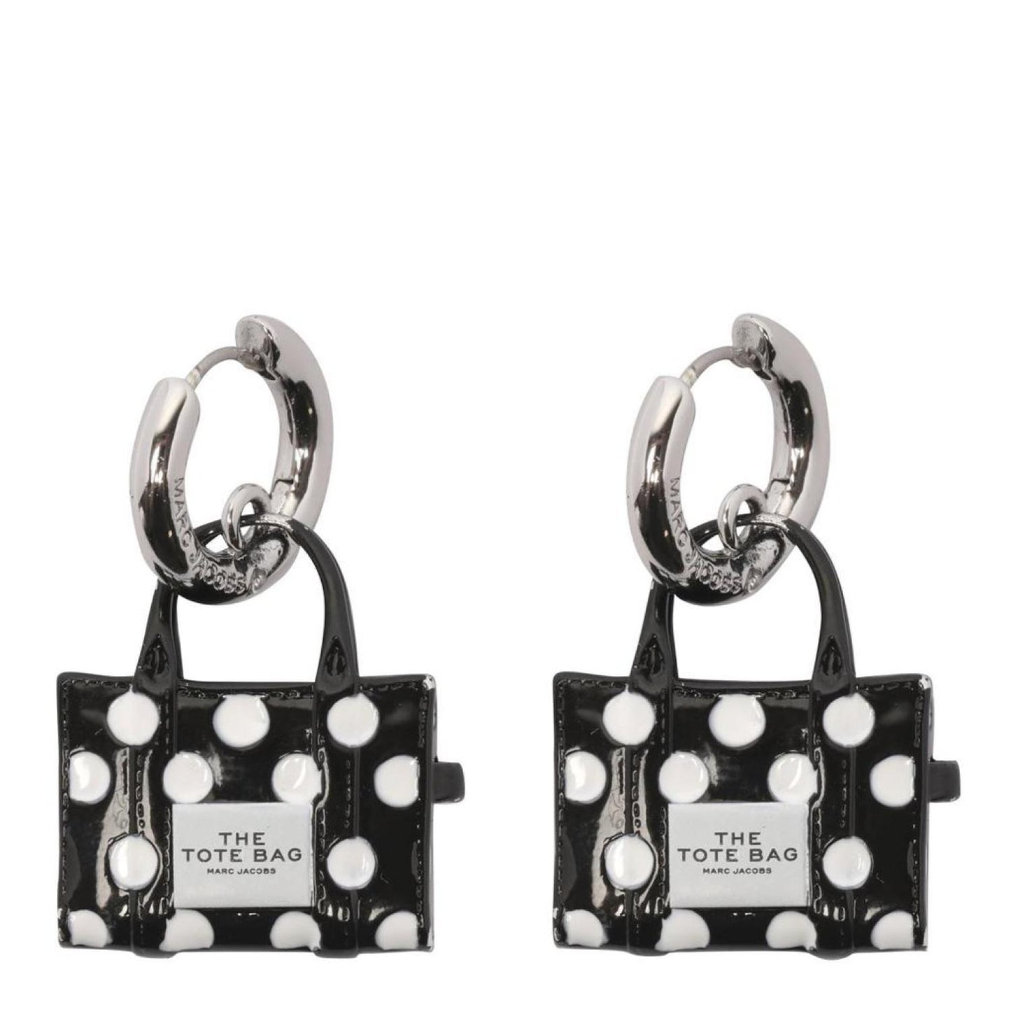 Marc Jacobs Polka Dot Bag-Pendant Hoop Earrings