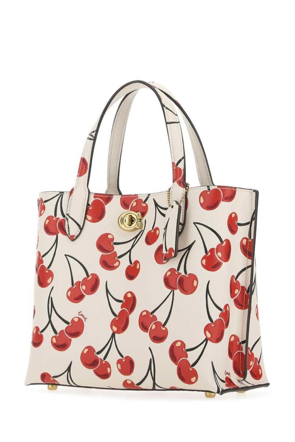 Coach Cherry Print Willow Tote Bag