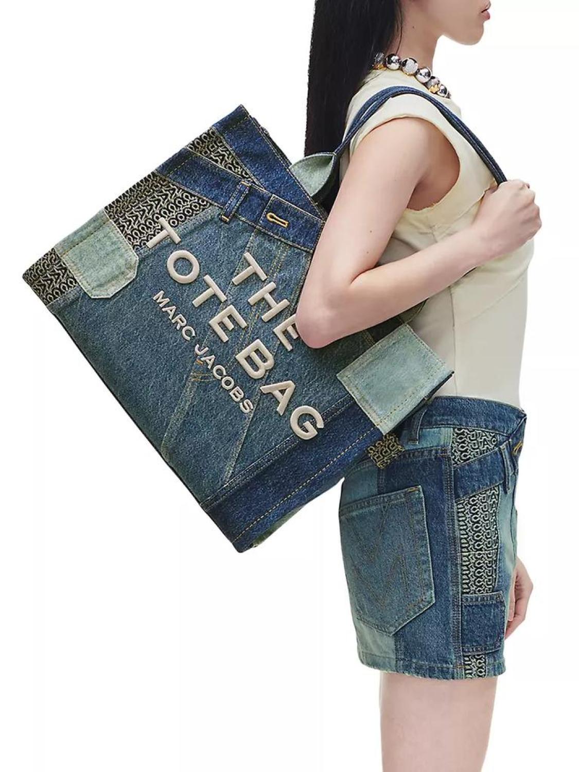 The Deconstructed Denim Large Tote Bag