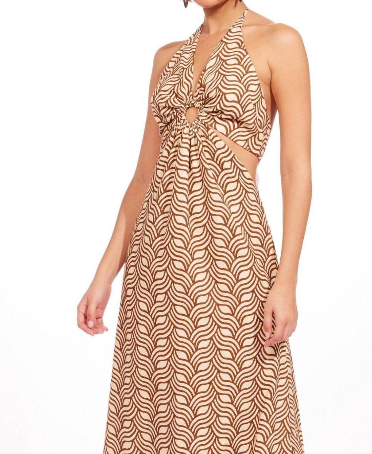 Halley Midi Dress in Montenegro