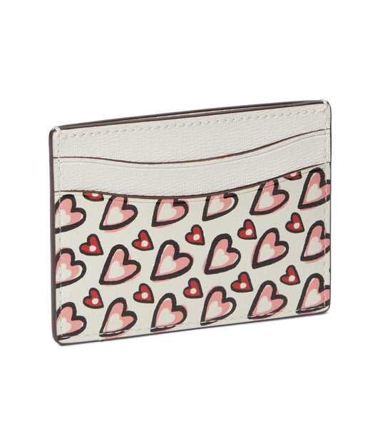 Morgan Valentines Heart Print Card Holder