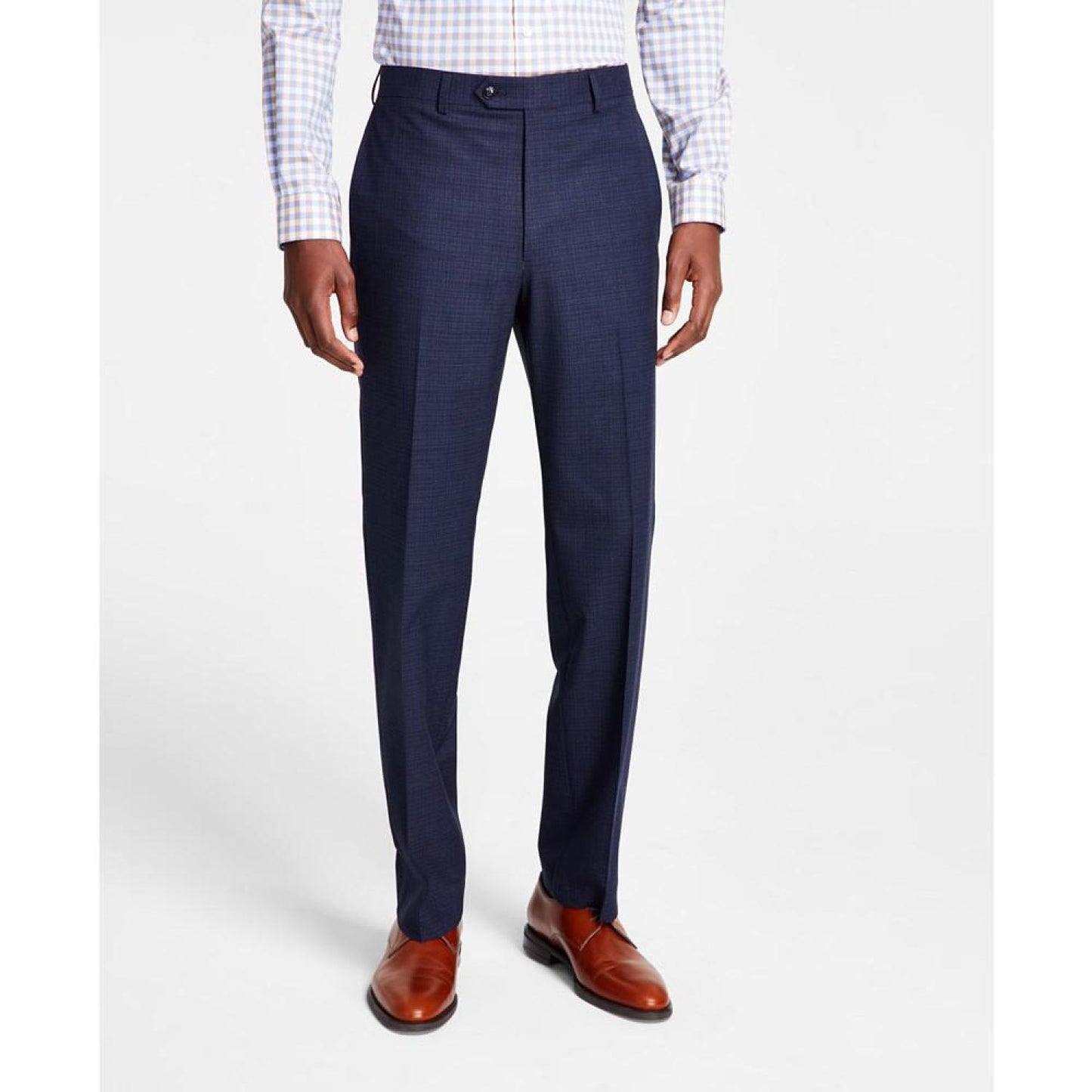 Men's Classic Fit Flat Front Creased Pants