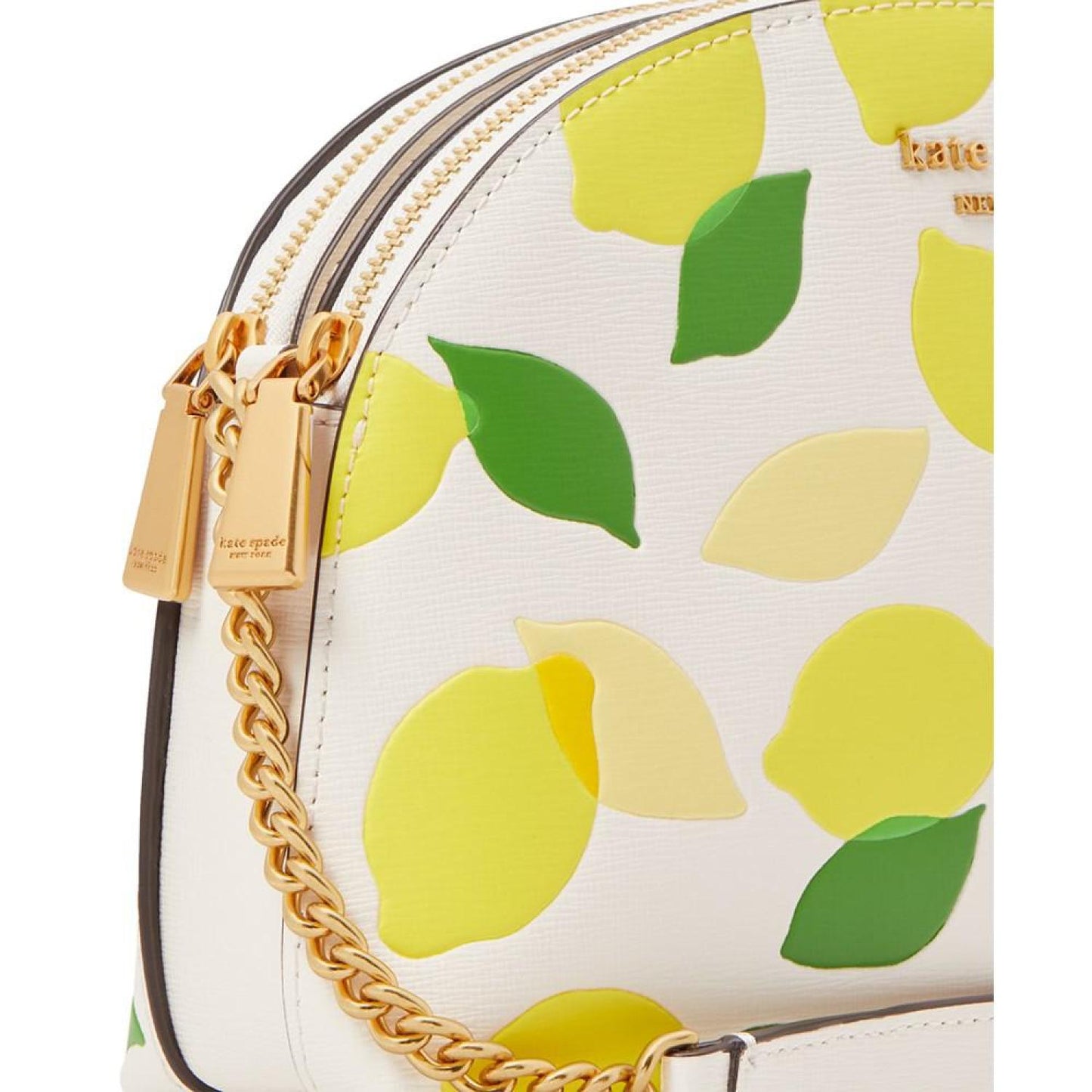 Morgan Lemon Toss Embossed Saffiano Small Leather Crossbody