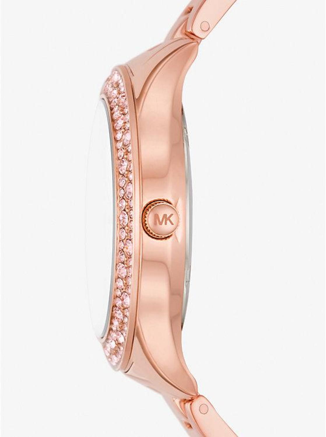 Liliane Pavé Rose Gold-Tone Watch and Bracelet Gift Set