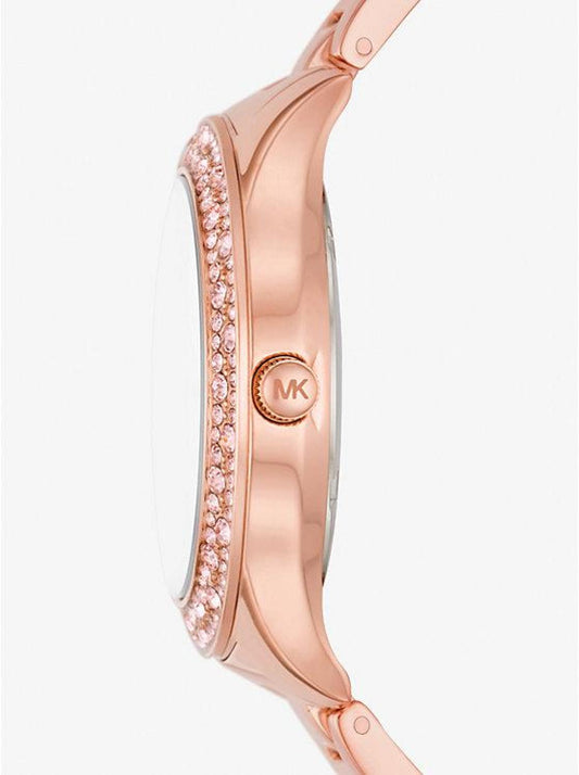 Liliane Pavé Rose Gold-Tone Watch and Bracelet Gift Set