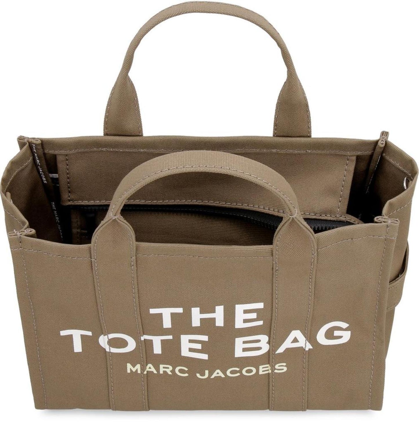 Marc Jacobs Logo Printed Zipped Medium Tote Bag
