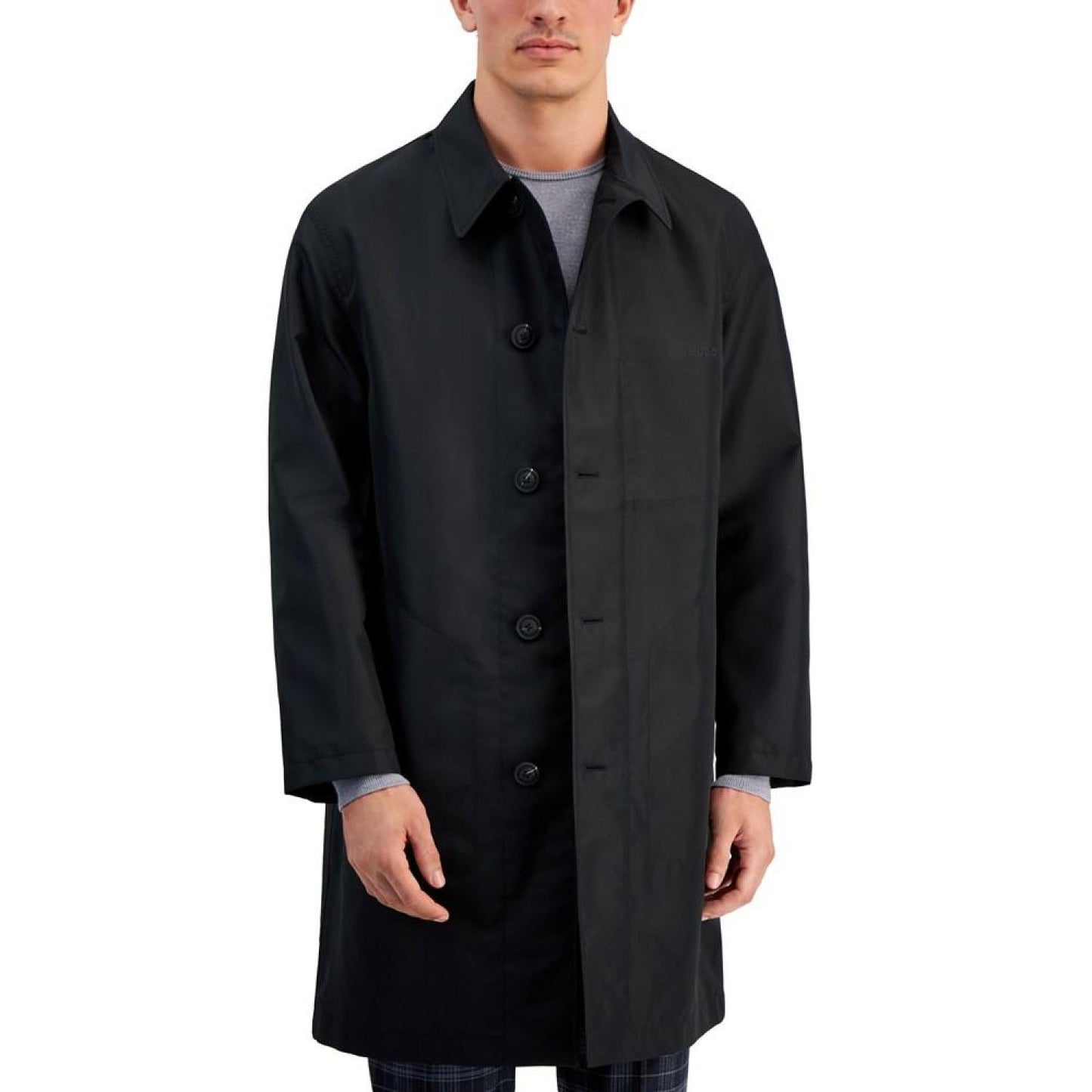 Men's Relaxed-Fit Black Coat