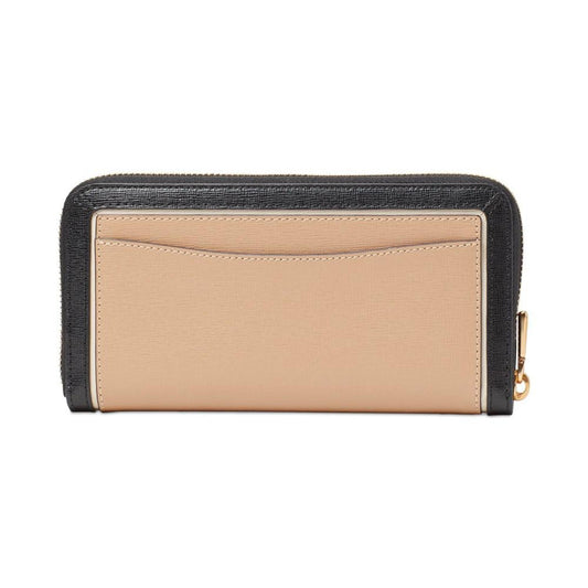 Morgan Colorblocked Saffiano Leather Zip-Around Continental Wallet