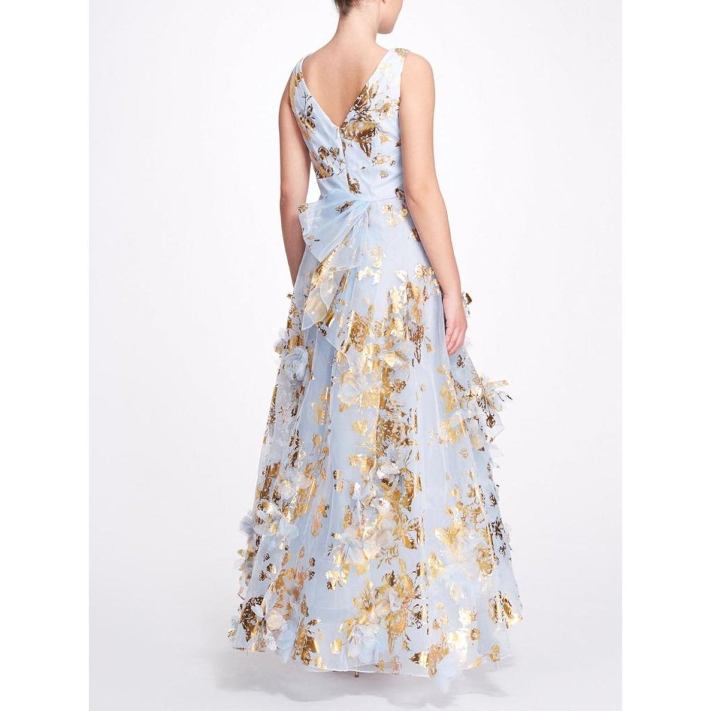 Sleeveless Organza Hi-Lo Gown