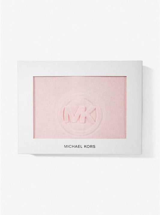 Logo Embossed Cotton Ruffled Dress