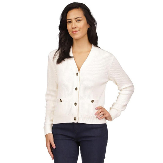Women's V-Neck Signature-Snap Cardigan