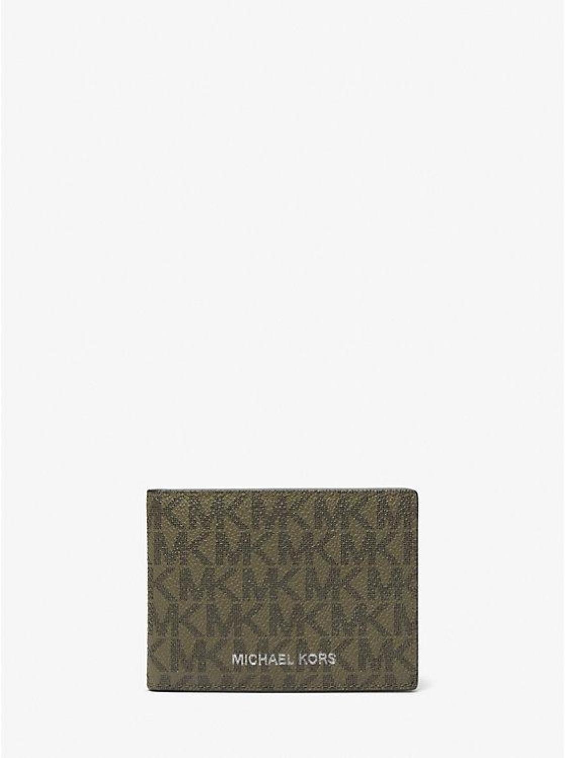 Signature Logo and Stripe Wallet With Passcase Gift Set