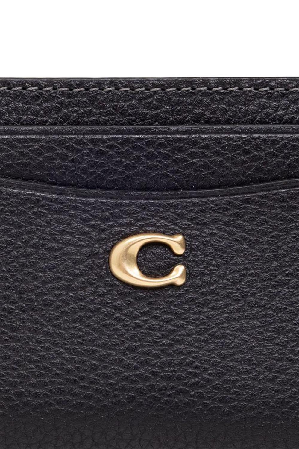Coach Logo Plaque Card Case