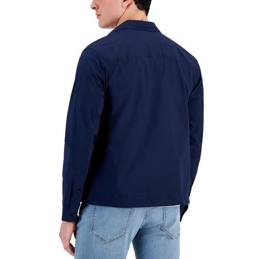 Men's Seersucker Shirt Jacket