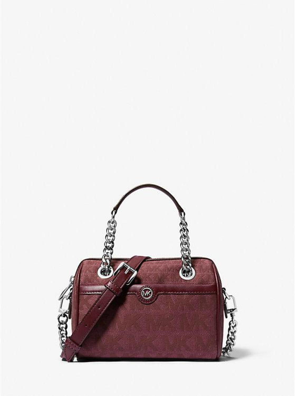 Blaire Extra-Small Logo Jacquard Duffel Crossbody Bag