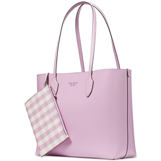 Bleecker Gingham Pop Printed Saffiano Leather Medium Tote