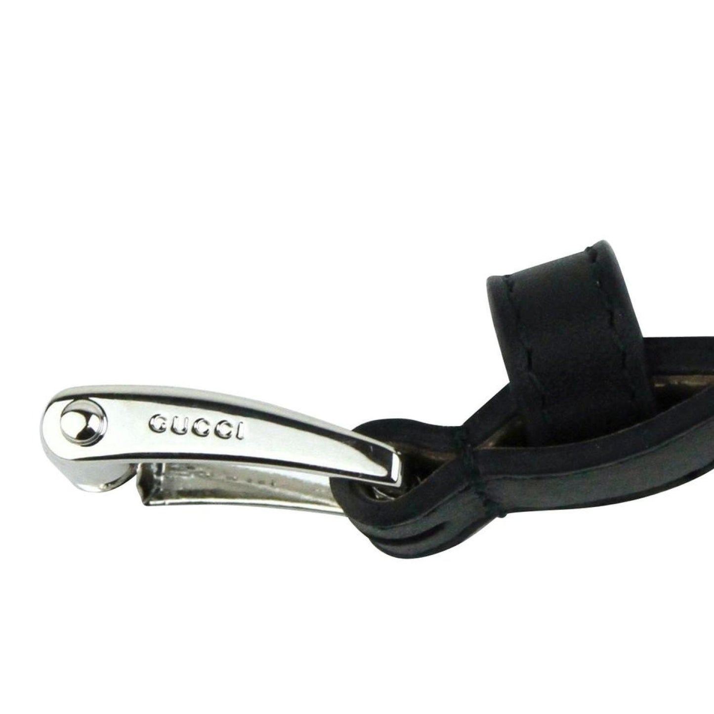 Gucci Women's Buckle Studded Leather Skinny Belt