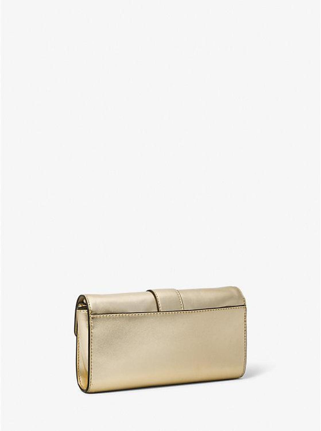 Penelope Medium Metallic Faux Leather Clutch