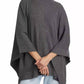 Pancia Cashmere Cape In Grey