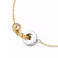 Two-Tone Crystal & Interlinking Ring Bracelet